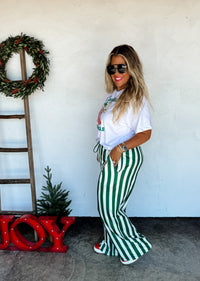 CHRISTMAS VERTICAL VIBES STRIPE PANTS