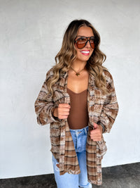 JUNIPER BLEACHED PLAID TOP