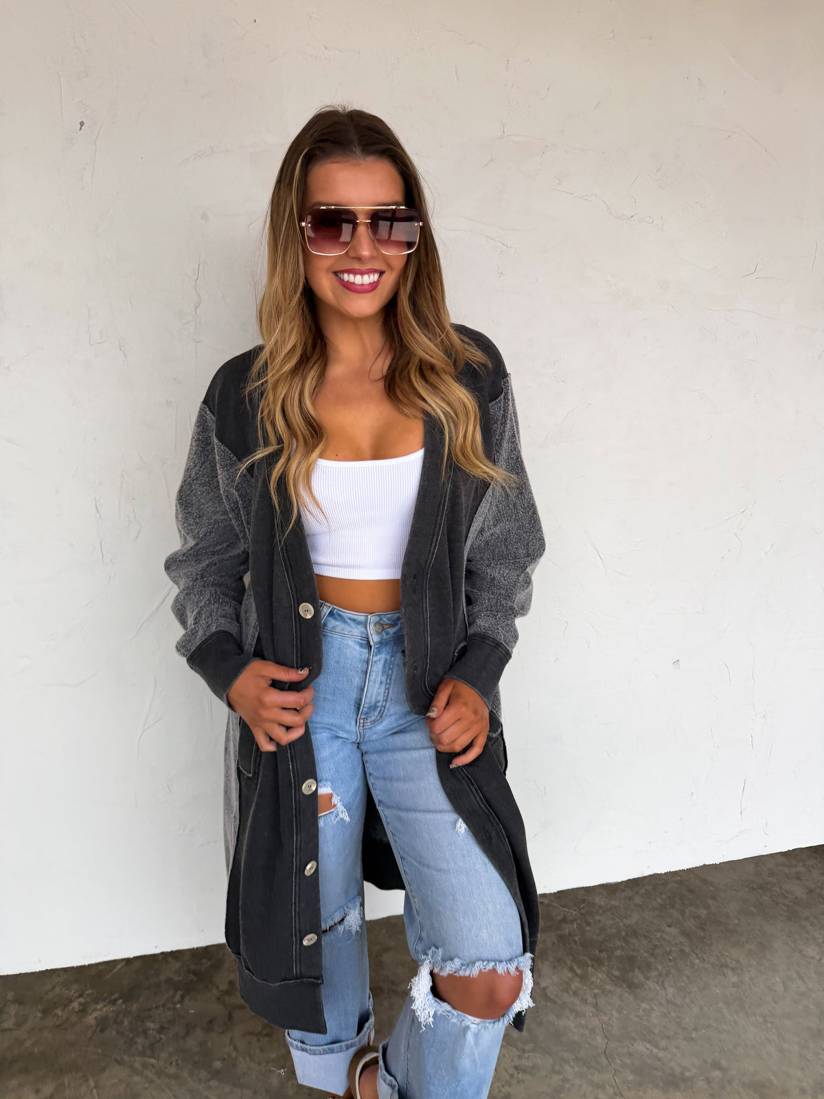 SPRING DESI SWEATSHIRT CARDIGAN