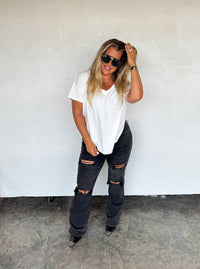 NEW COLORS- ASHLAND STRAIGHT LEG DISTRESSED JEANS