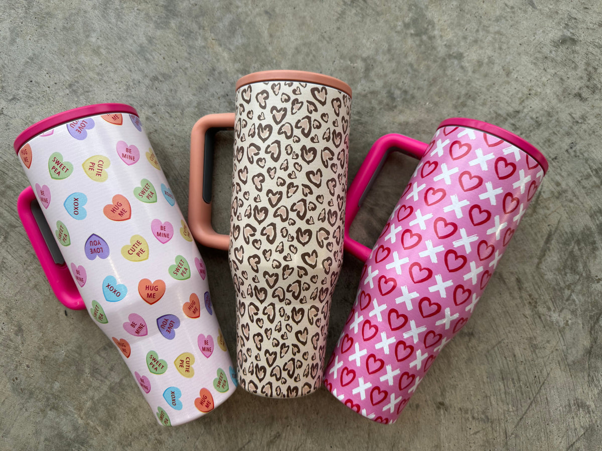 VALENTINES STAINLESS STEEL TUMBLERS