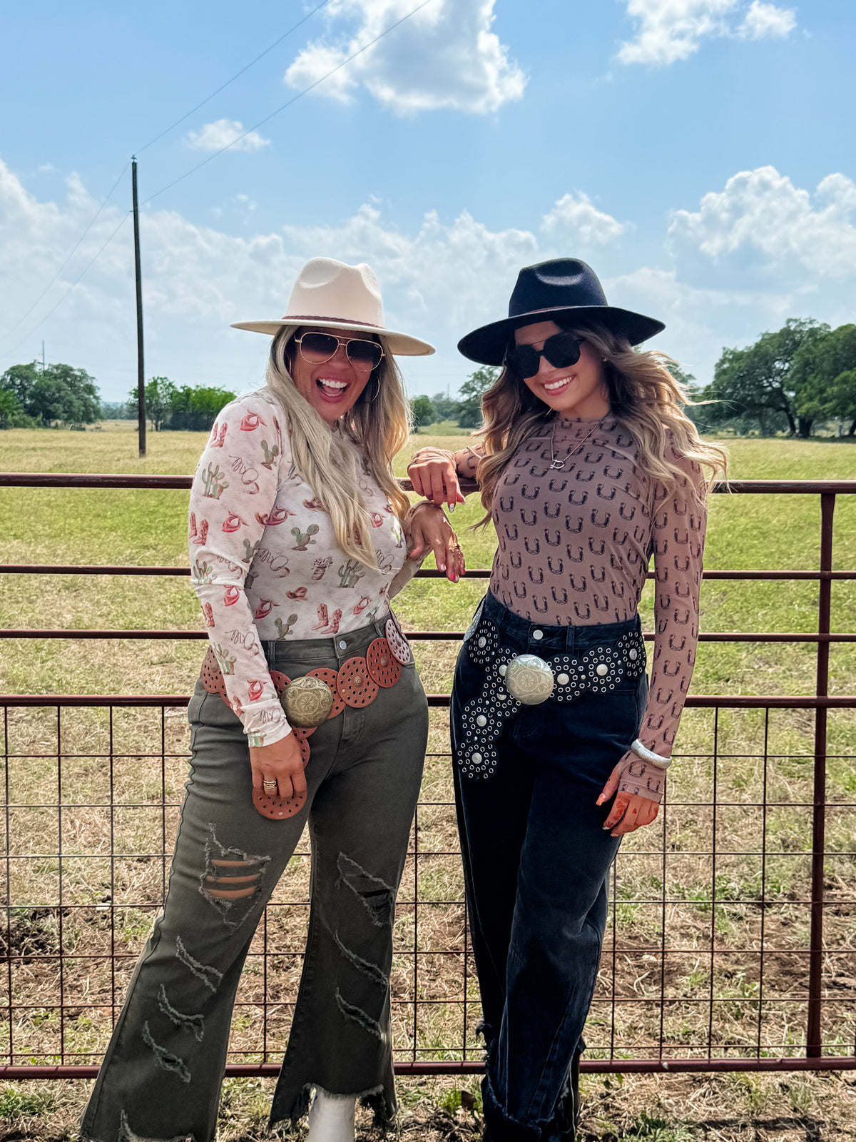 BOOTS & BLOOMS COLLECTION MESH TOPS