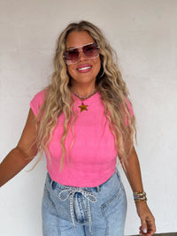 HARLEY CAP SLEEVE BASIC TOP