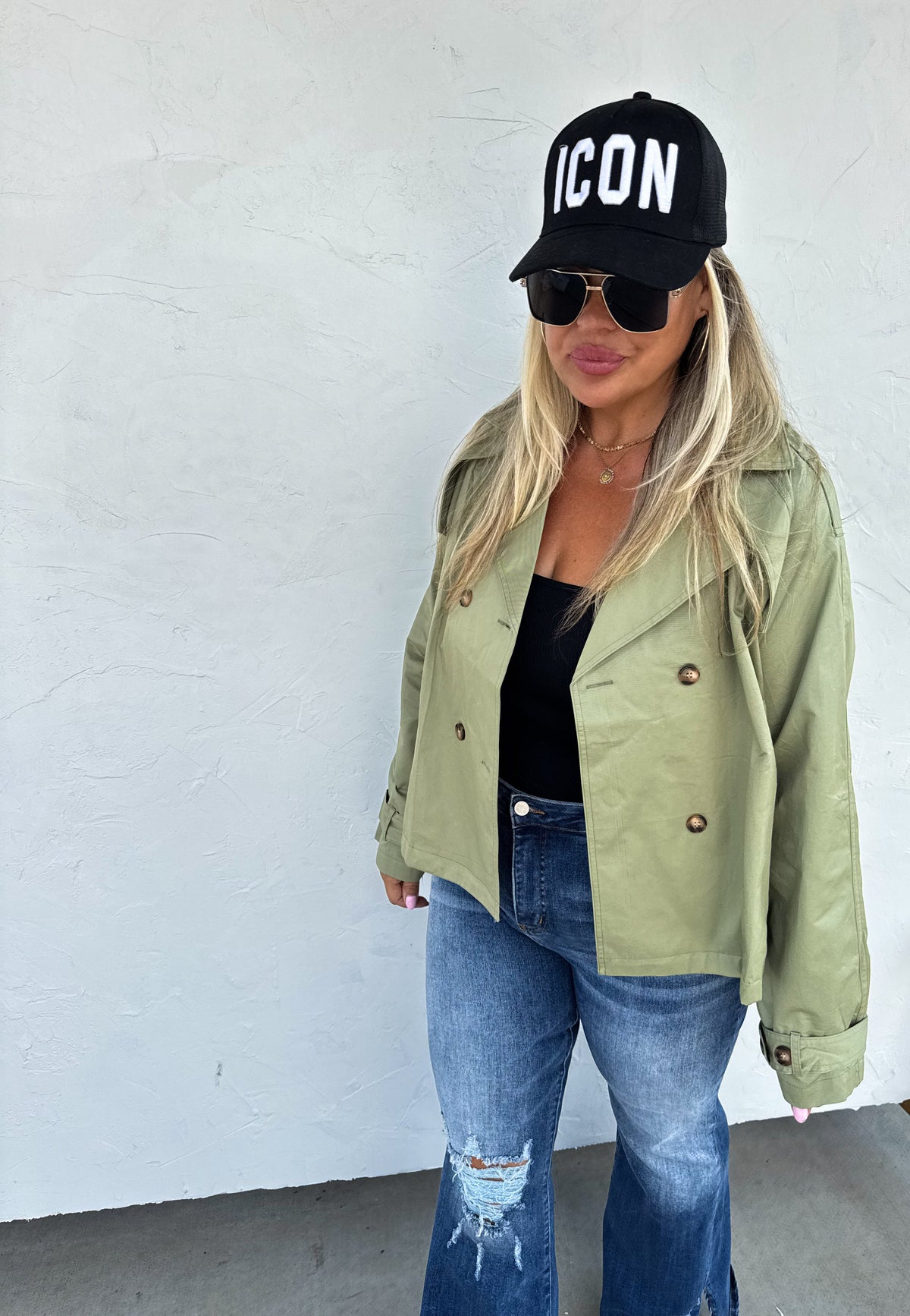 ROSSI CROP TRENCH COAT