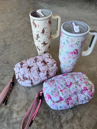 FLORAL & WESTERN STAINLESS STEEL TUMBLER
