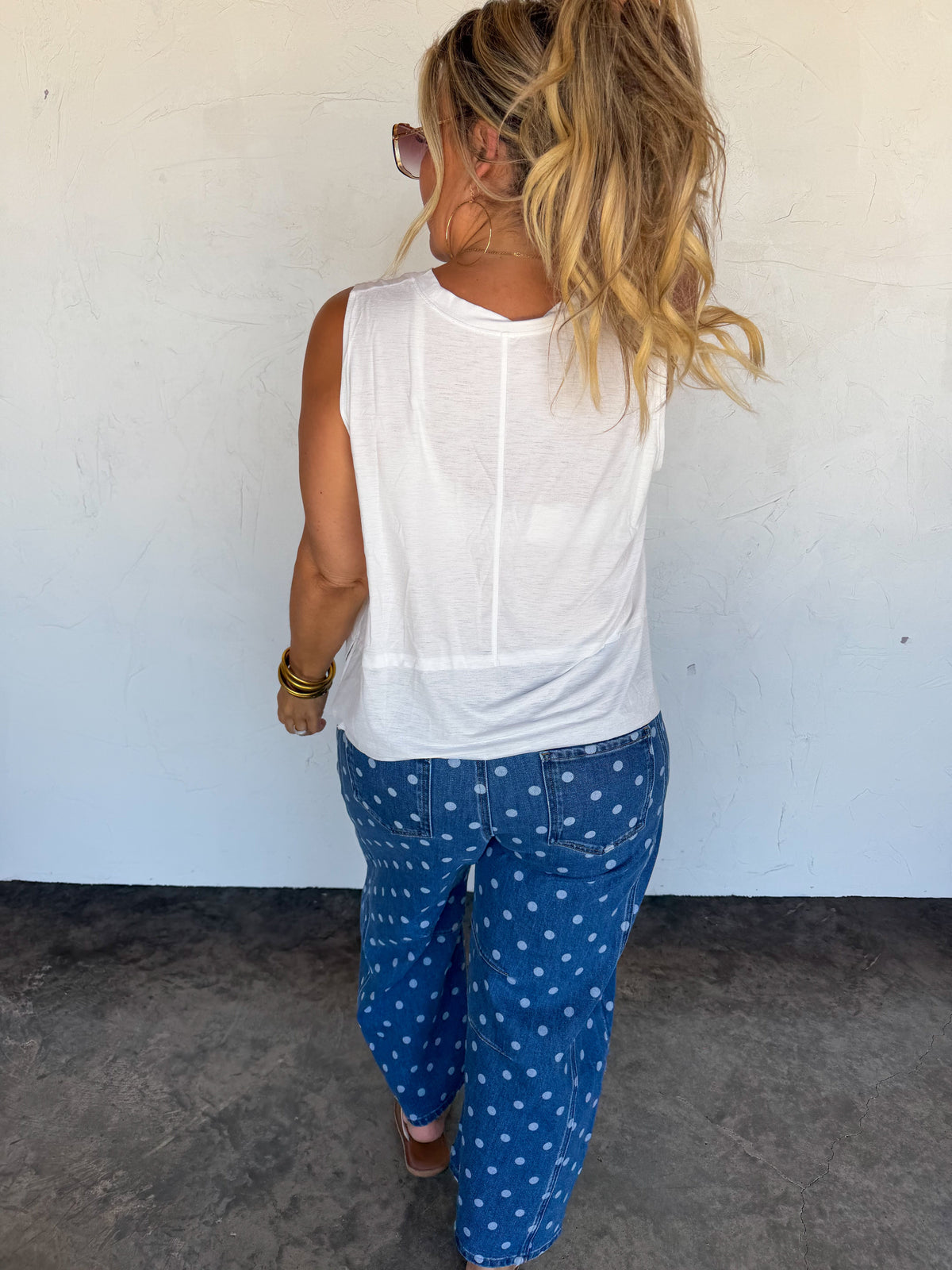 DARLING DOT BARREL JEANS