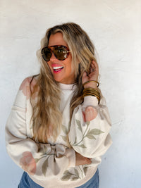 SPRING FLORAL PULLOVER