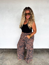 ZEBRA HADDIE WIDE LEG PANTS