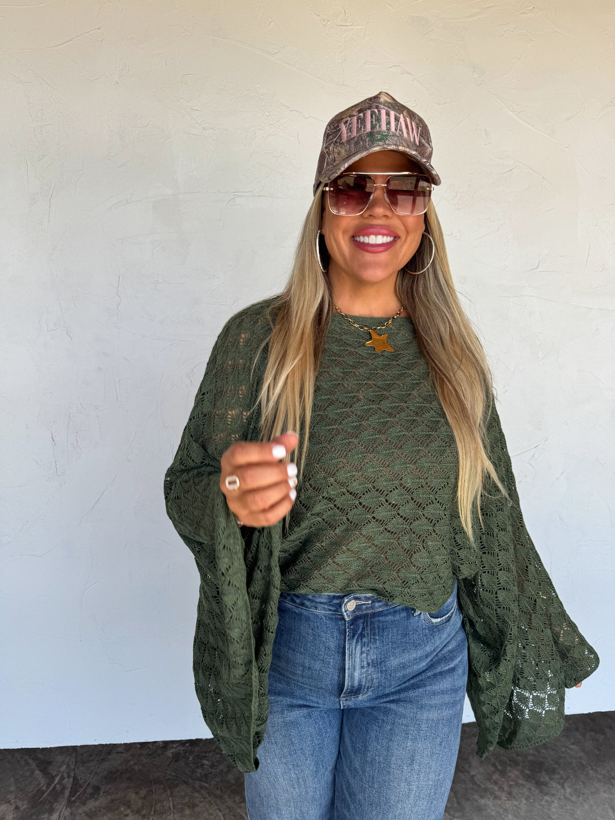 FALL COLORS FREE SPIRIT BELL SLEEVE TOP