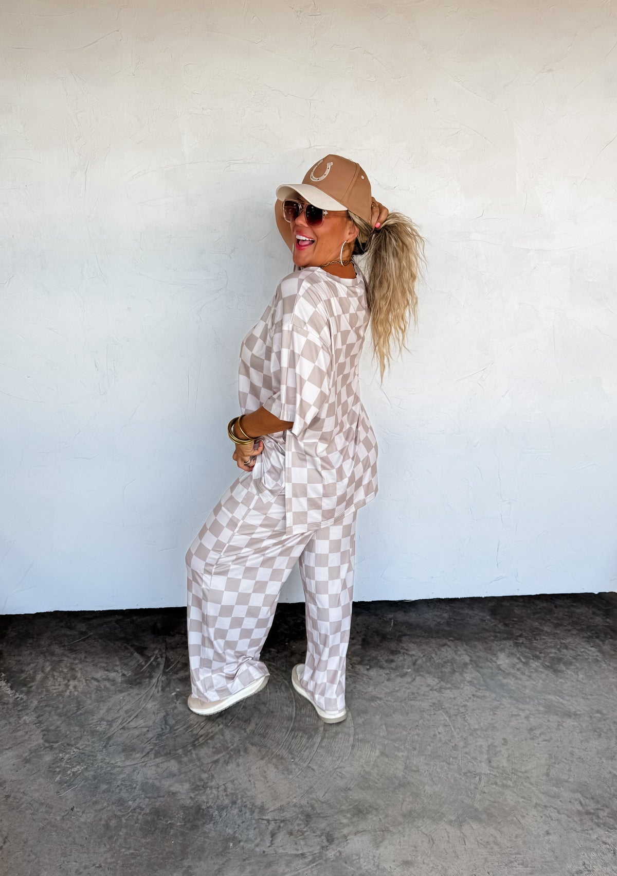CHECK BABE SIDE SLIT TOP