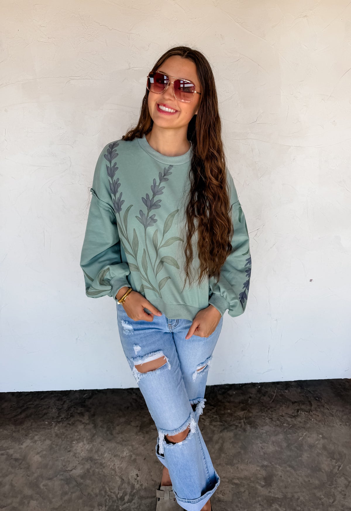 SPRING FLORAL PULLOVER