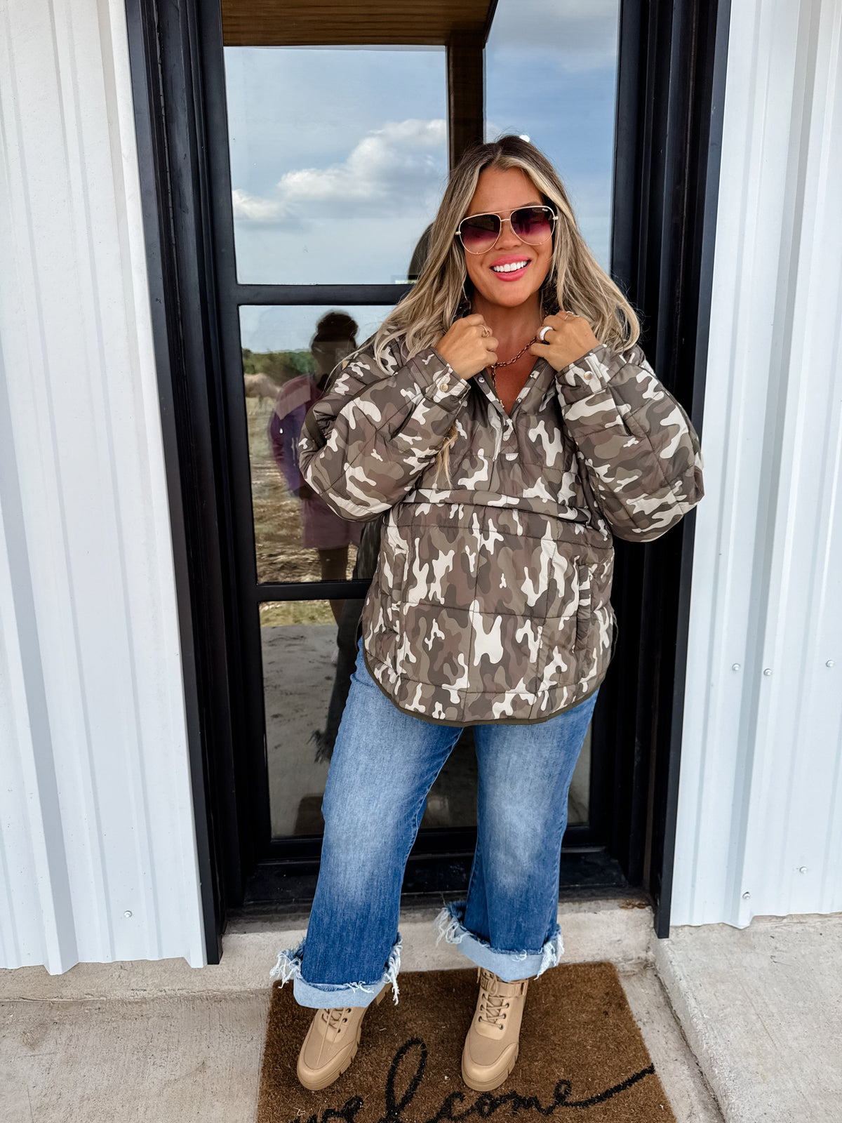 PRINTED PEYTON PUFFER JACKET