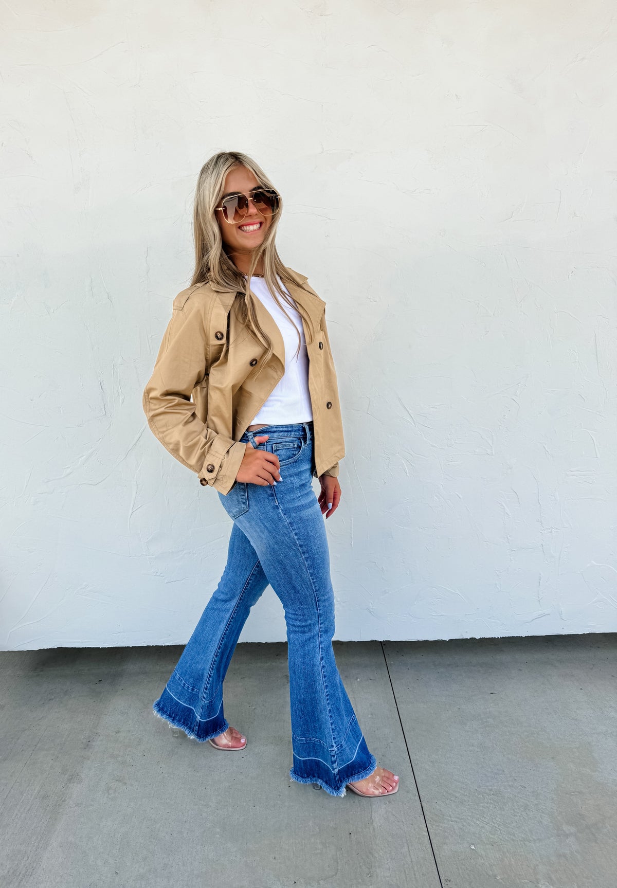 ROSSI CROP TRENCH COAT