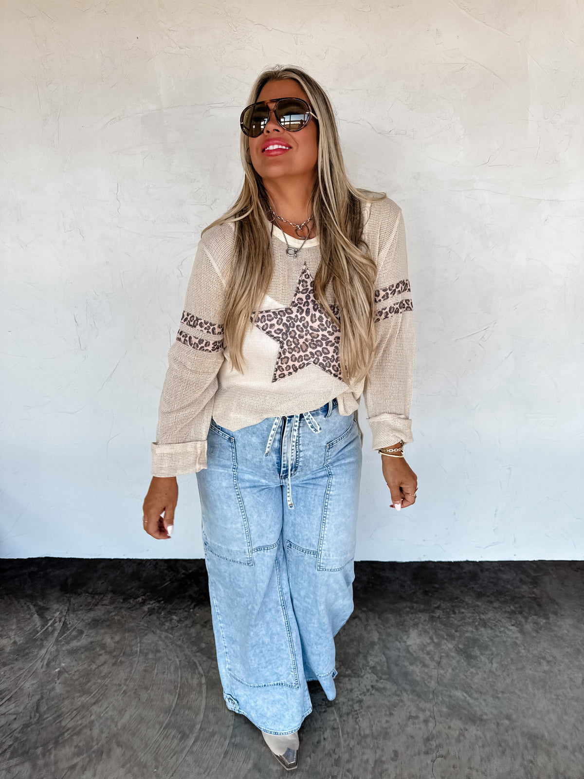 STAR MELLOW MESH COTTON TOP