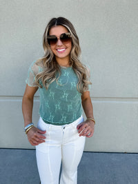 ALLE SHORT SLEEVE LACE TOP