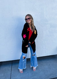 HARMONY FLOWER KNIT CARDIGAN