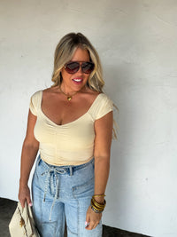 OUT AND ABOUT CAP SLEEVE TOP