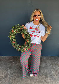 CHRISTMAS HADDIE WIDE LEG PANTS
