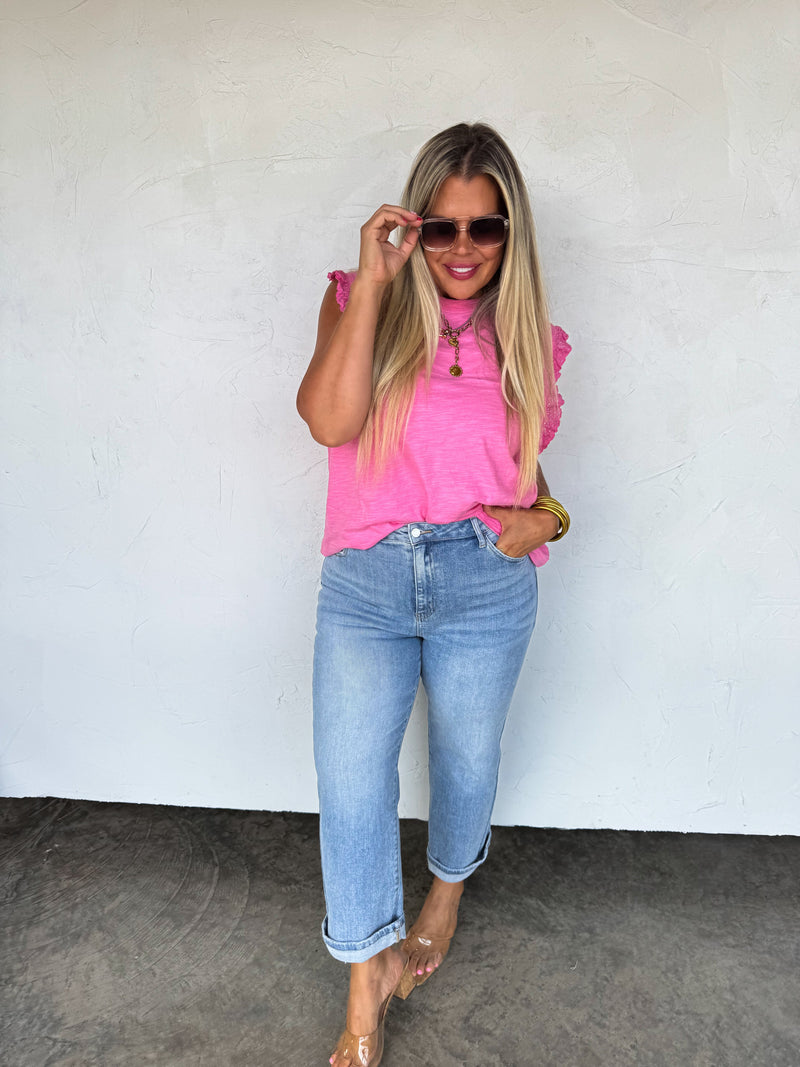 ALEXIE STRAIGHT LEG CROPPED JEANS