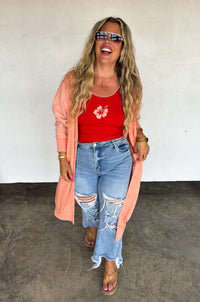 HIBISCUS RIBBED TANK