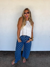 DARLING DOT BARREL JEANS