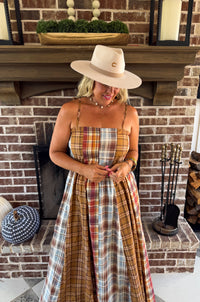THE ASHFORD PLAID MAXI DRESS