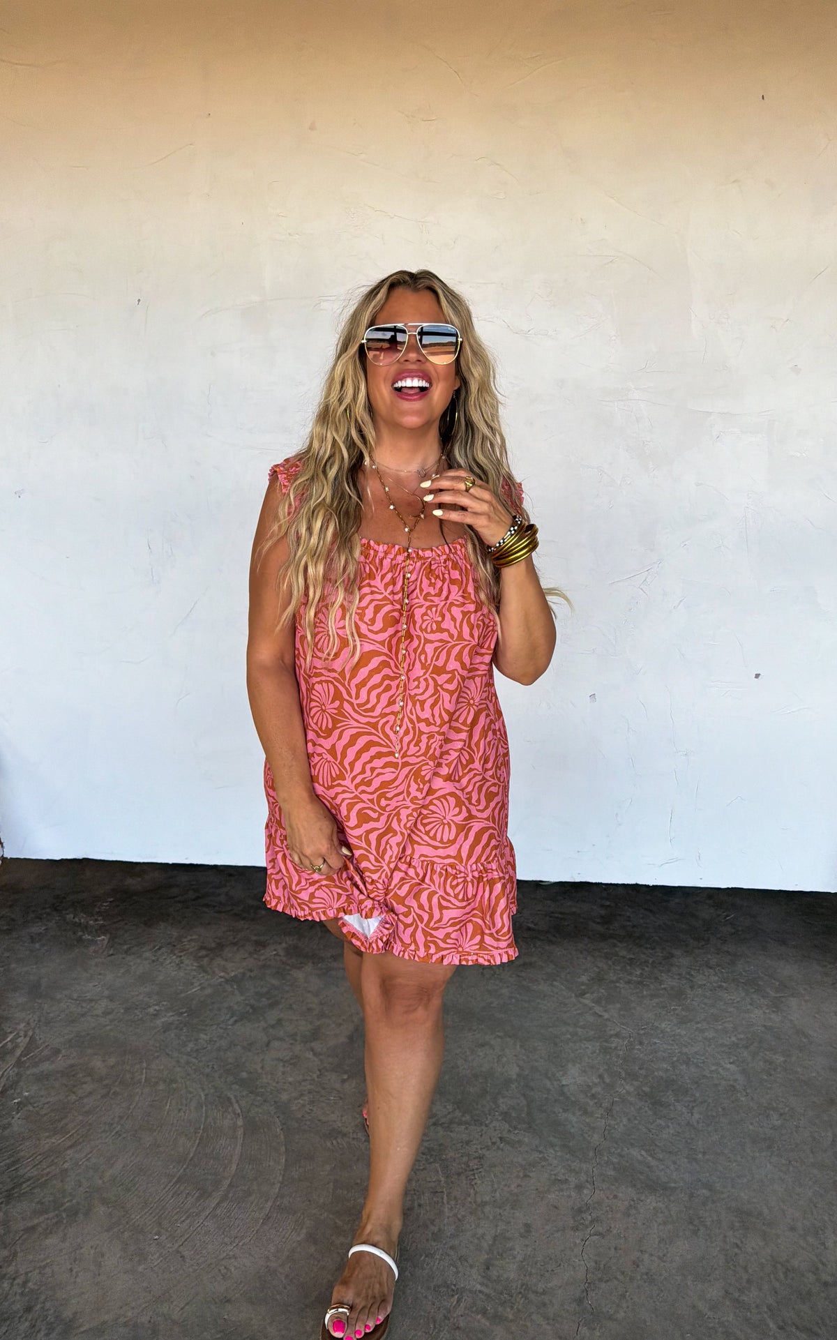 SUNSET TIDES BABYDOLL DRESS