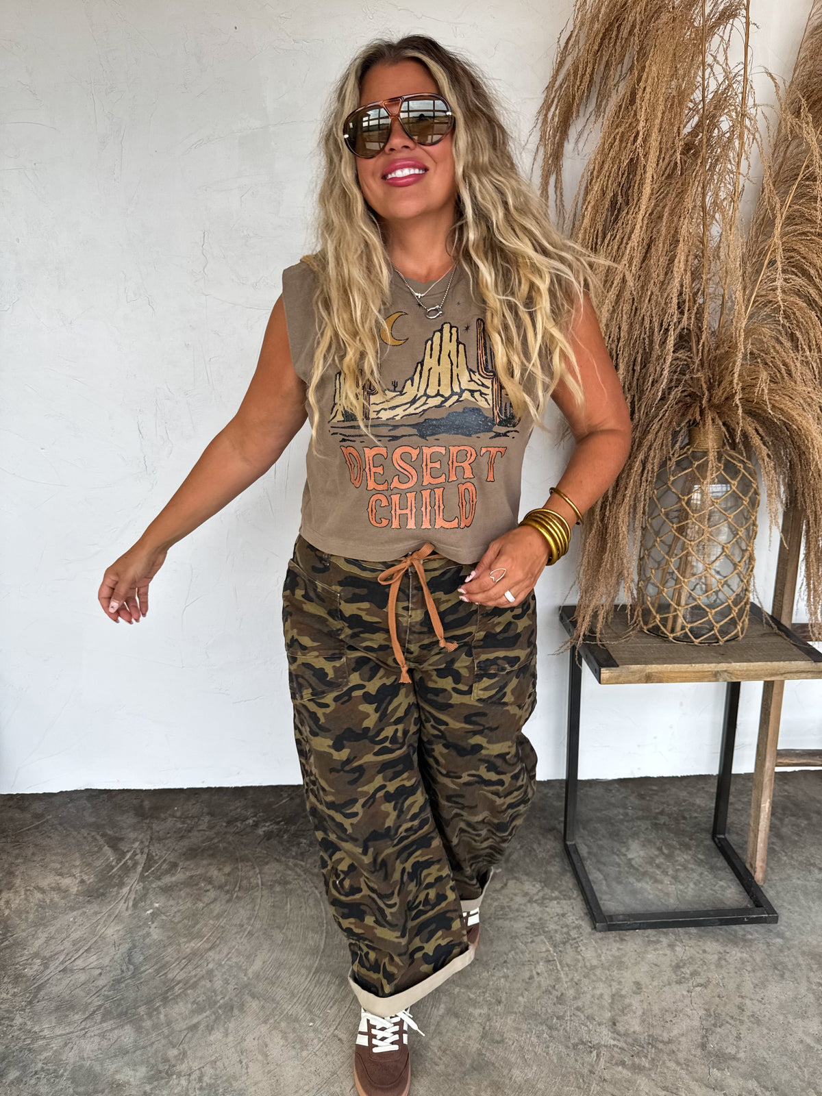 BROGAN CAMO BARREL JEANS