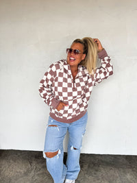 CAMO & CHECKER EASY DOES IT PULLOVER