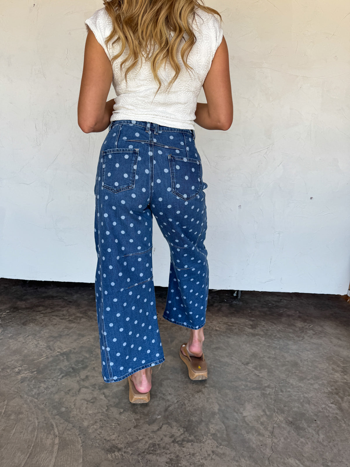 DARLING DOT BARREL JEANS