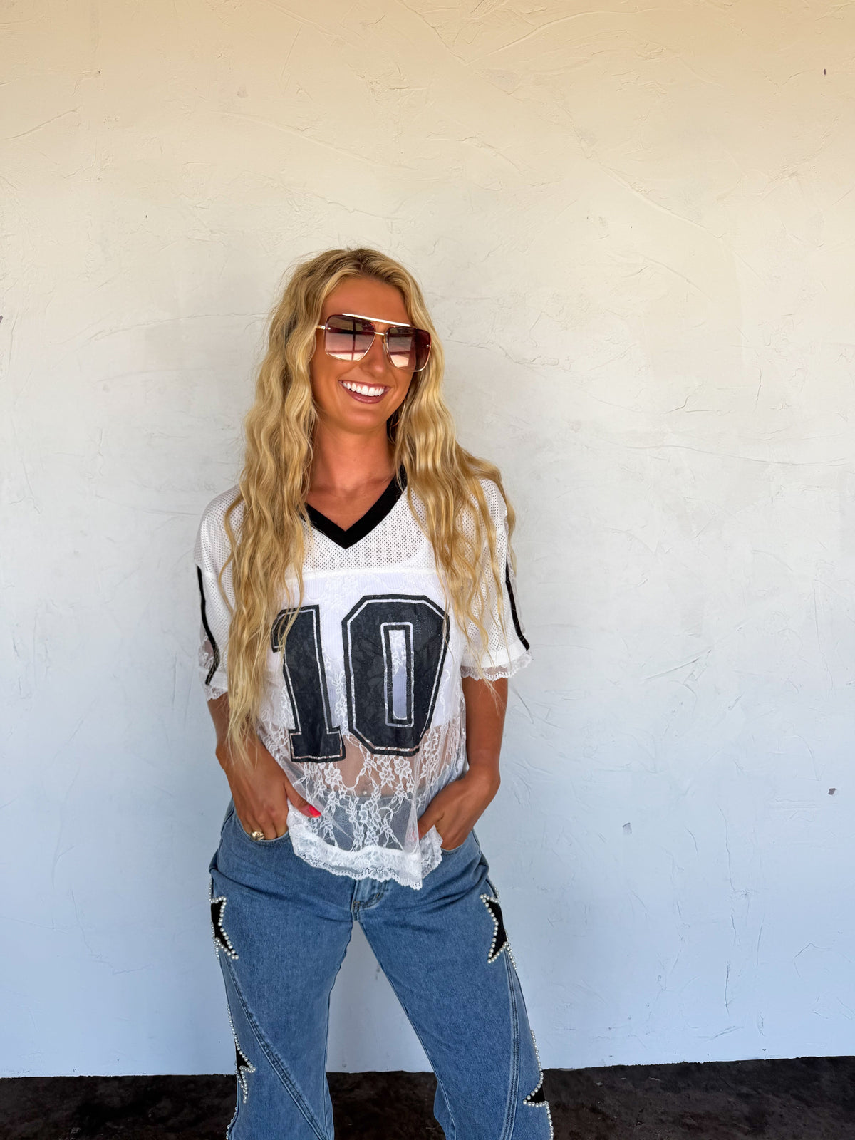 BLEACHER BABE LACE JERSEY