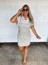 LILLY FLORAL SKIRT OVERALLS