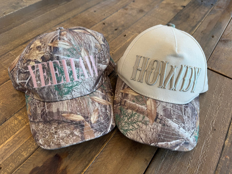 YEEHAW & HOWDY CAMO HAT