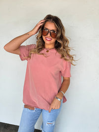 NEW COLORS- JOEY WASHED COTTON BOYFRIEND TEE