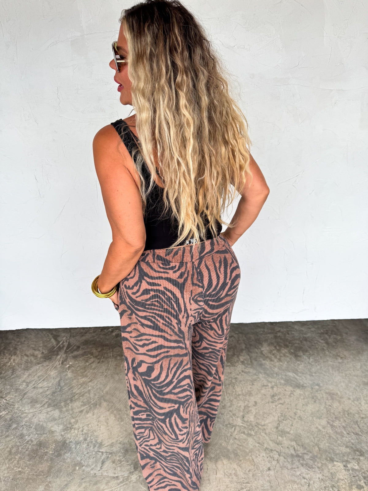 ZEBRA HADDIE WIDE LEG PANTS