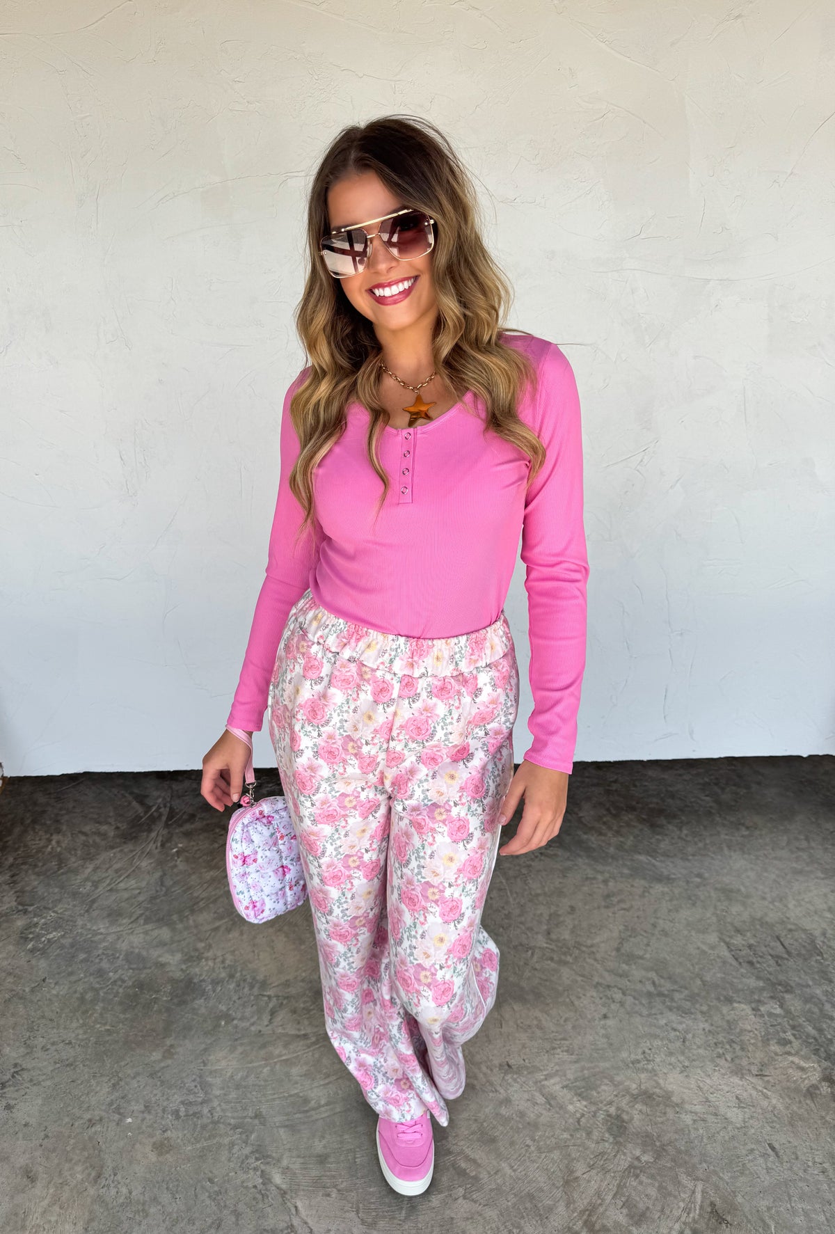 FLORAL & COWBOY MINI PUFF CLUTCH BAG
