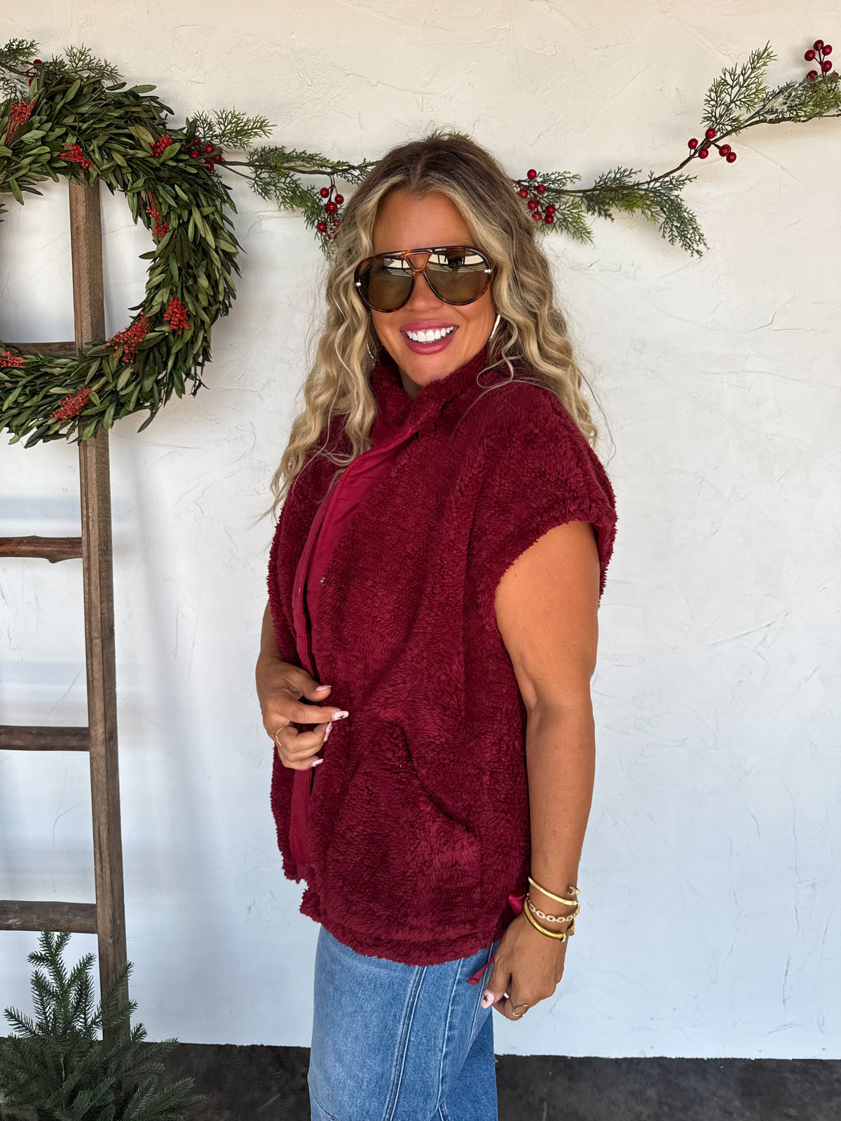 LINDEN SHERPA VEST JACKET