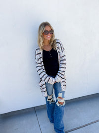 STRIPE MILEY DOT CARDIGAN