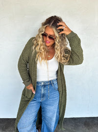 POPPY KNIT POPCORN CARDIGAN