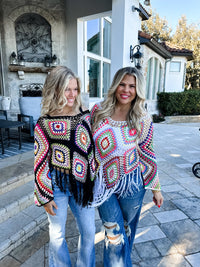 BOHO CROCHET KNIT TOP