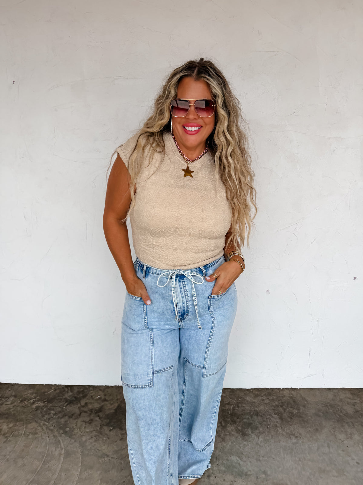 HARLEY CAP SLEEVE BASIC TOP