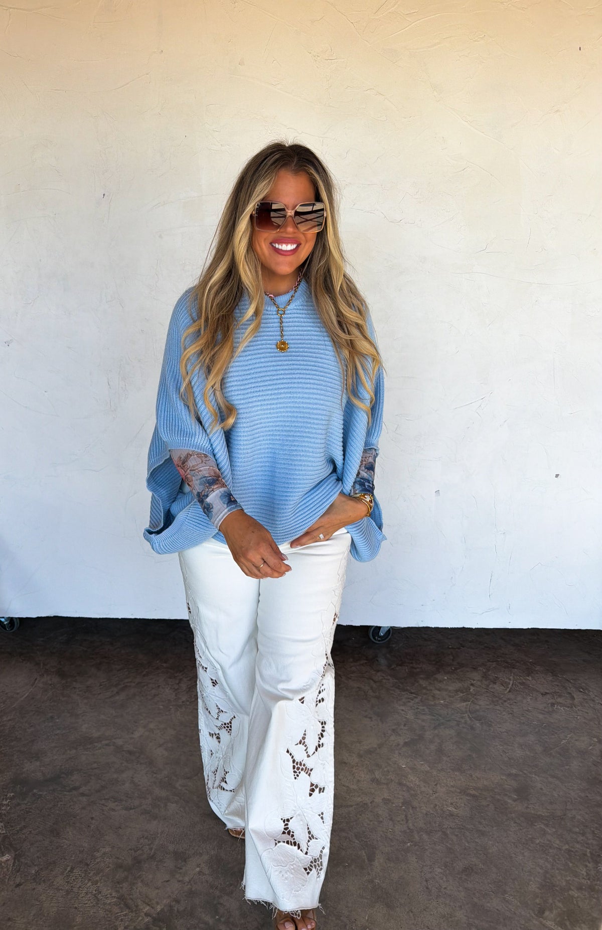 SUMMER FLORAL CHARM WIDE LEG JEAN