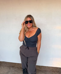 OUT AND ABOUT CAP SLEEVE TOP