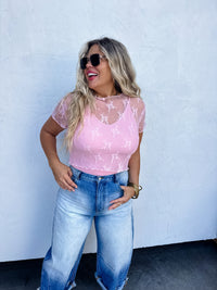 ALLE SHORT SLEEVE LACE TOP