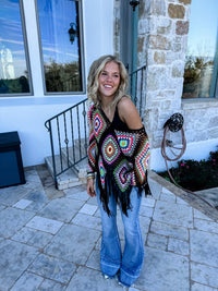 BOHO CROCHET KNIT TOP