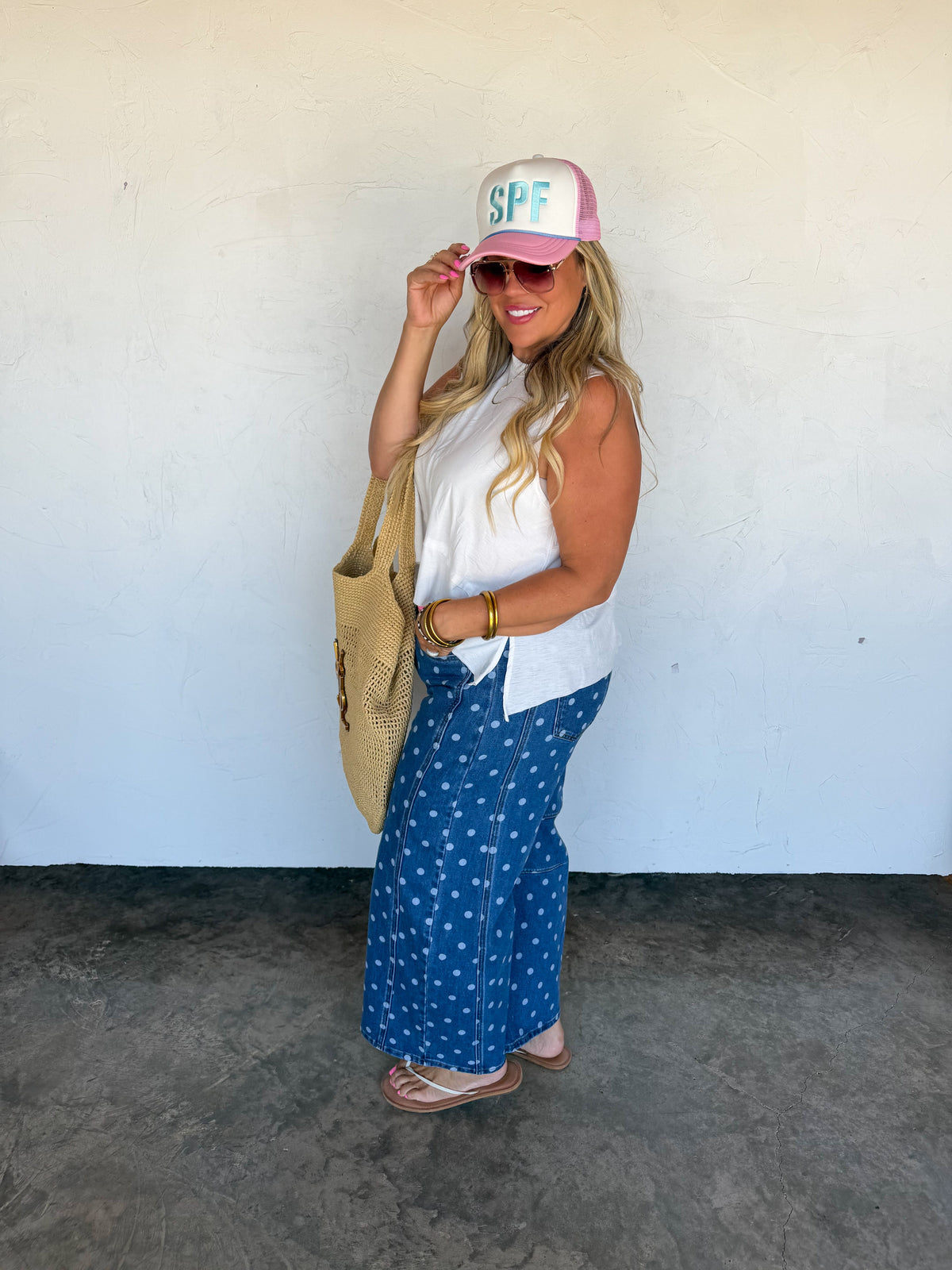 DARLING DOT BARREL JEANS
