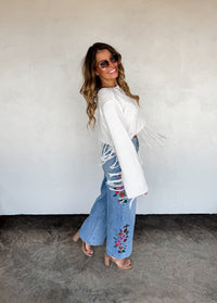 EVIE FLORAL EMBROIDERED JEANS