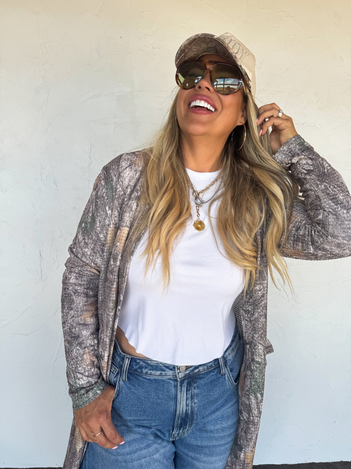 WOODLAND CAMO LOLA CARDIGAN