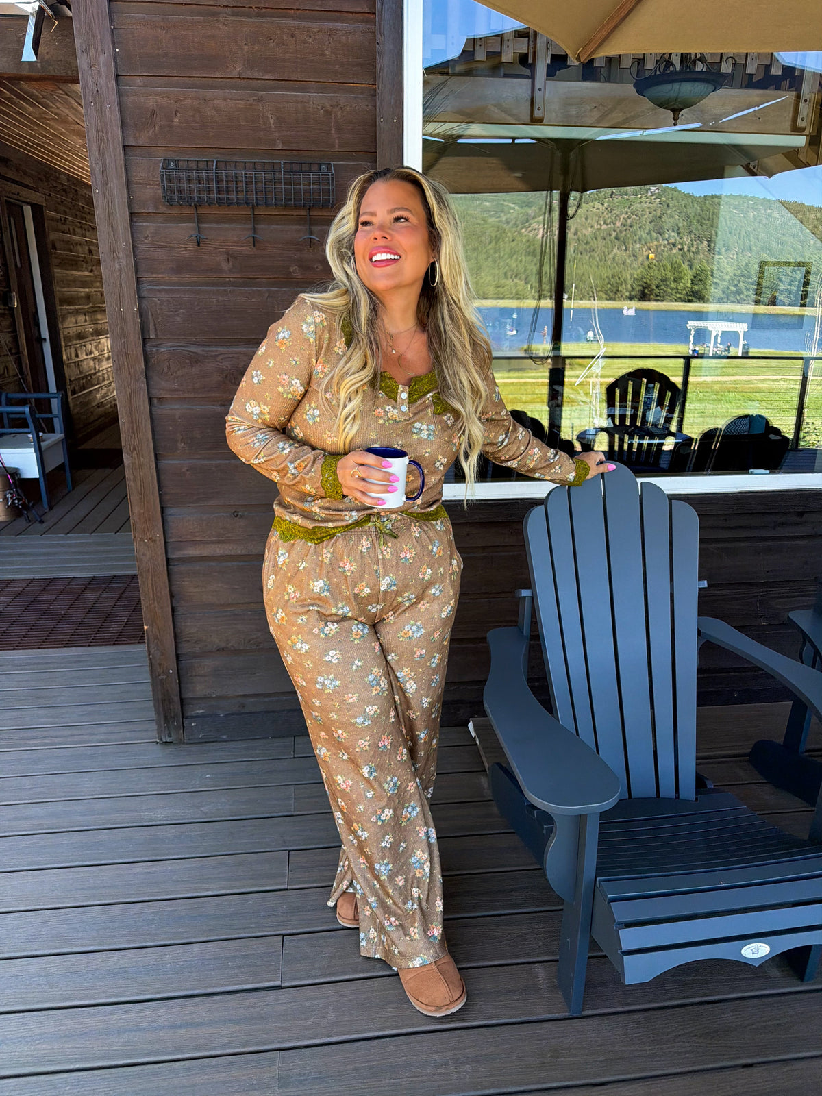 FLORAL & LACE WAFFLE PJS