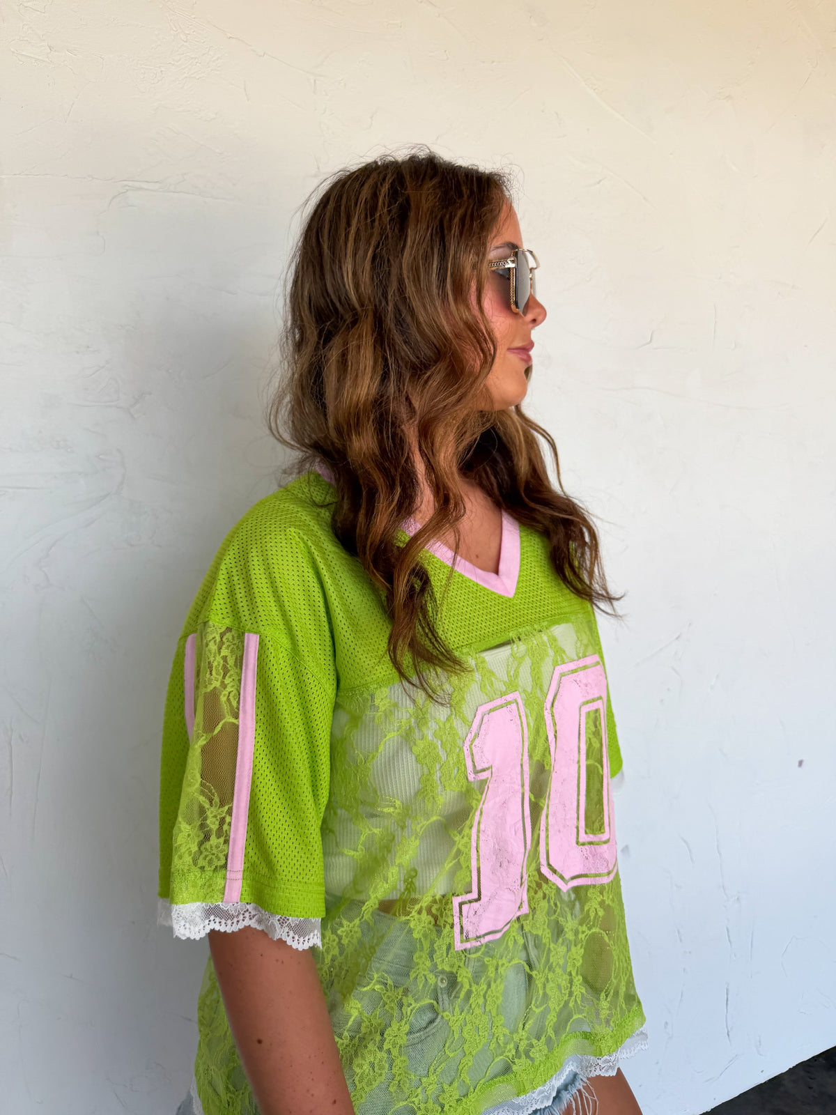 BLEACHER BABE LACE JERSEY